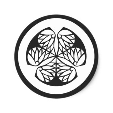 [Family Crests] Plants 家紋 徳川家 丸形シール・ステッカー