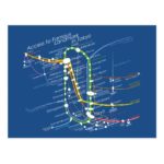 access to famous landmark in tokyo postcard