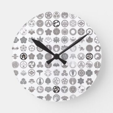 family crests flowers and plants white round clock rfecafdeeaeefc fups byvr