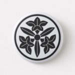 family crests flowers button pen
