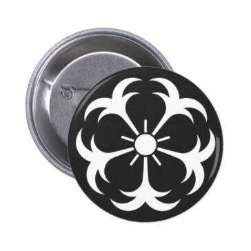 family crests flowers pinback button rdbdeeeeji byvr
