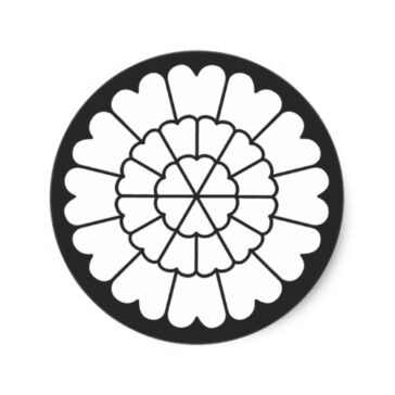 family crests flowers round sticker rebecaeaf vwaf byvr