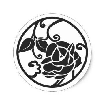 family crests flowers round stickers radebbfbfeb vwaf byvr