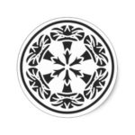 family crests flowers sticker penl