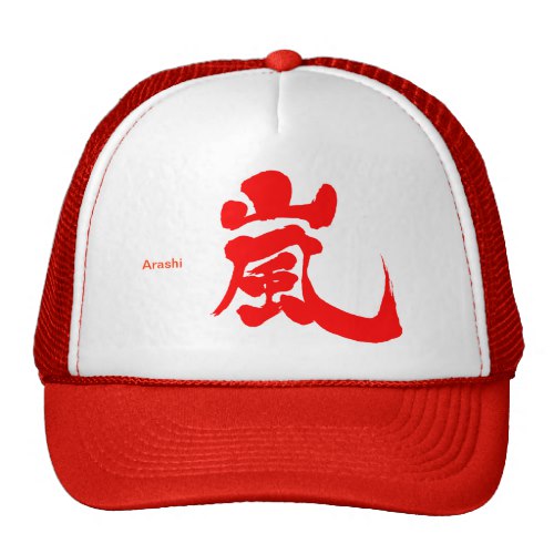 Arashi in brushed Kanji Mesh Hats