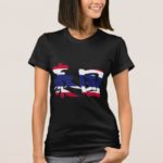 place in Japanese kanji for Thailand with flag pattern tshirt