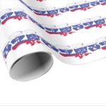 Russia in brushed kanji with flag color Wrapping Paper