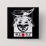 Samurai with samurai in katakana Button