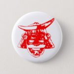 Samurai illustration Button