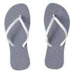 White wave pattern traditional japanese desgin flip flops 波模様ビーサン